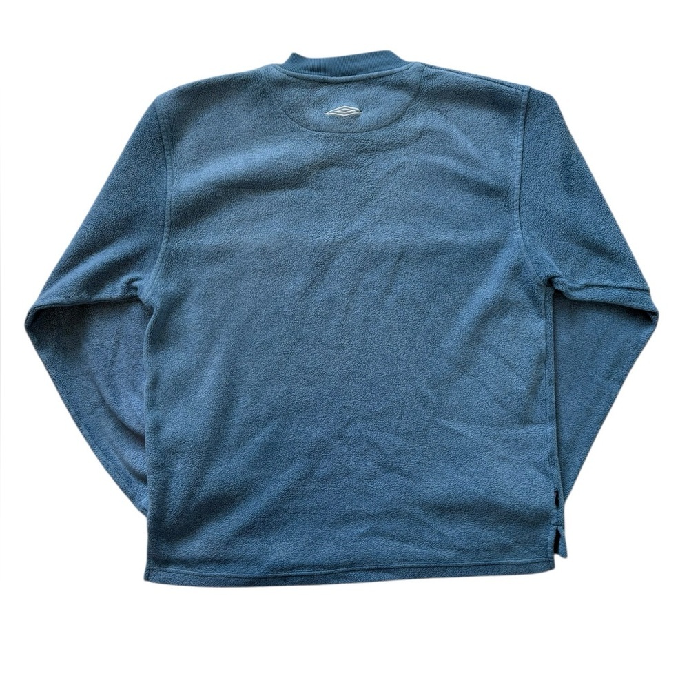 VTG 90s Umbro Baby Blue Fleece Pullover Size Large - Picture 2 of 9